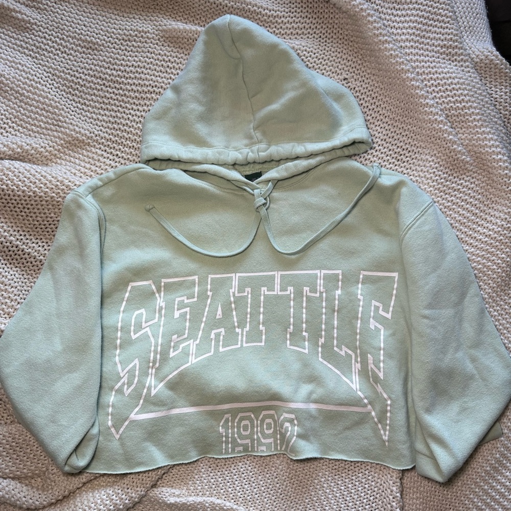 Wild Fable Seattle Sage Cropped Hoodie Size S